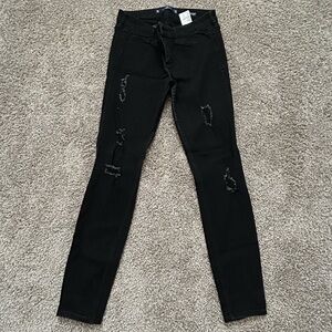 Hollister Black Ripped Skinny Jeans